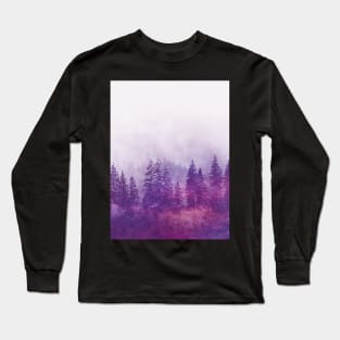 Purple Foggy Forest Long Sleeve T-Shirt